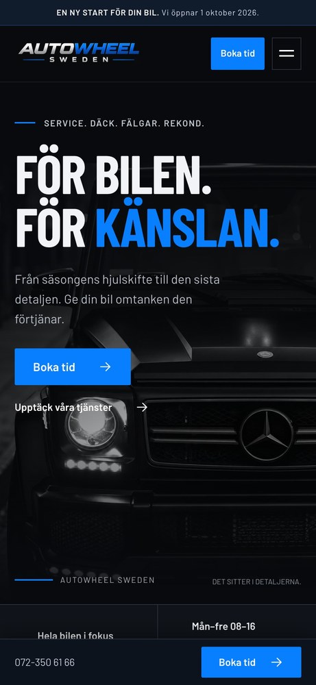 Mobilvy av Autowheel Sweden